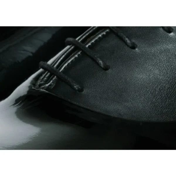 vinci_leather_the_royal_h_2-1.webp Fashion Vinci Leather Shoes Vinci Leather The Royal Hand Craft Patent Leather Plain Toe Oxford Shoe (4202) Black