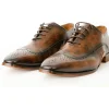 Online Vinci Leather Shoes Vinci Leather The Royal Hand Craft Wingtip Oxford Shoe (E-005) Brown