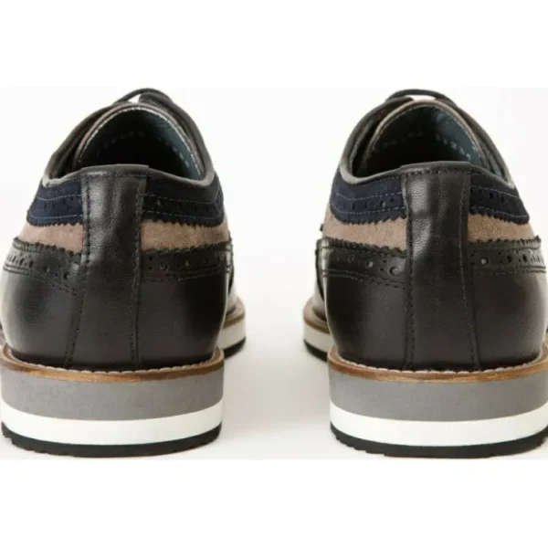 vinci_leather_the_samako__3.webp Shop Vinci Leather Shoes Vinci Leather The Samako Leather Wingtip Semi Brogue Derby Shoe (11235) Black