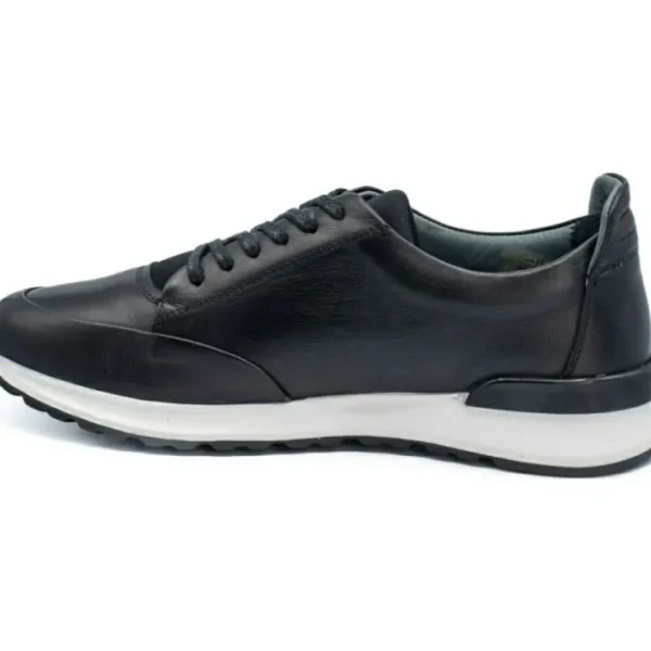 Cheap Vinci Leather Shoes Vinci Leather The San Salvador Leather Sneaker (11177) Black