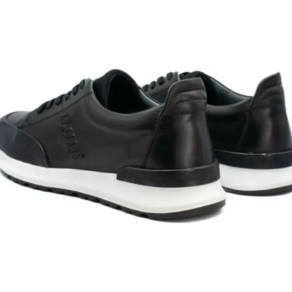 Cheap Vinci Leather Shoes Vinci Leather The San Salvador Leather Sneaker (11177) Black