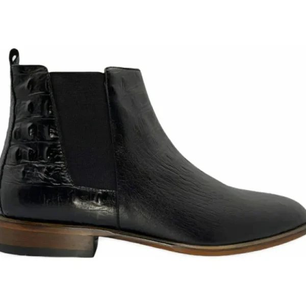 vinci_leather_the_sirocco_0.webp Clearance Vinci Leather Shoes Vinci Leather The Sirocco Leather Chelsea Dress Boot (14546) Black