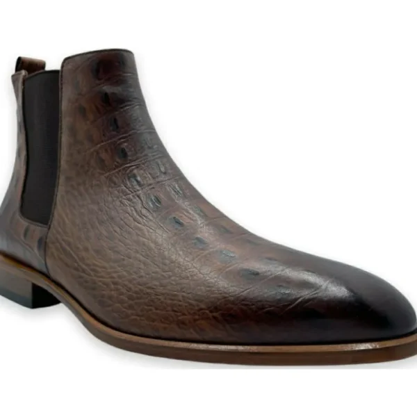 Cheap Vinci Leather Shoes Vinci Leather The Sirocco Leather Chelsea Dress Boot (14546) Brown