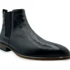 Clearance Vinci Leather Shoes Vinci Leather The Sirocco Leather Chelsea Dress Boot (14546) Black