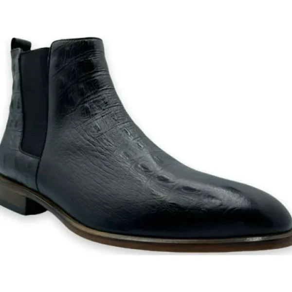 vinci_leather_the_sirocco_2.webp Clearance Vinci Leather Shoes Vinci Leather The Sirocco Leather Chelsea Dress Boot (14546) Black
