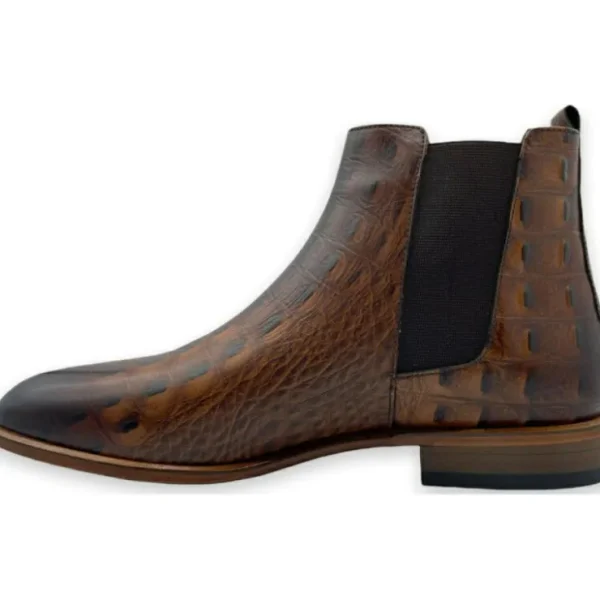 Cheap Vinci Leather Shoes Vinci Leather The Sirocco Leather Chelsea Dress Boot (14546) Brown