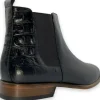 Clearance Vinci Leather Shoes Vinci Leather The Sirocco Leather Chelsea Dress Boot (14546) Black