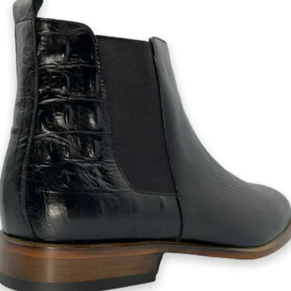 vinci_leather_the_sirocco_3.webp Clearance Vinci Leather Shoes Vinci Leather The Sirocco Leather Chelsea Dress Boot (14546) Black