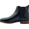 Clearance Vinci Leather Shoes Vinci Leather The Sirocco Leather Chelsea Dress Boot (14546) Black