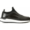 Hot Vinci Leather Shoes Vinci Leather The Sonoma Plain Leather Sneaker (D2122T) Black