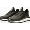 Hot Vinci Leather Shoes Vinci Leather The Sonoma Plain Leather Sneaker (D2122T) Black