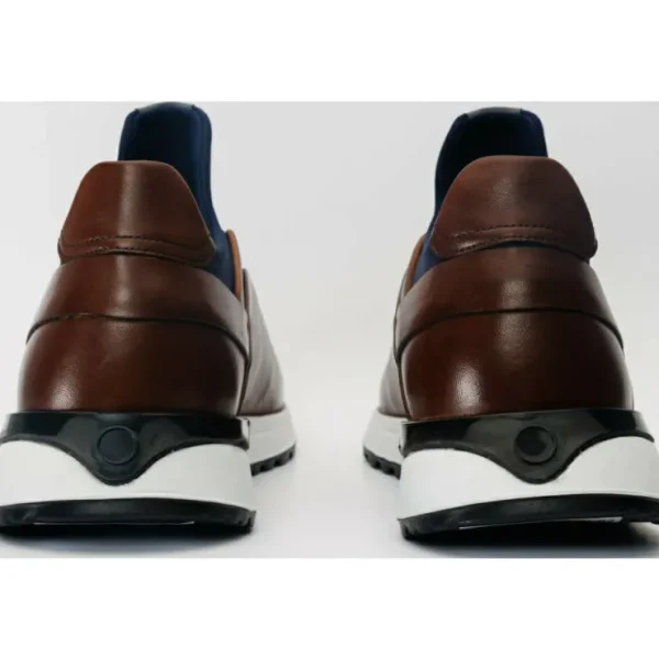 vinci_leather_the_sonoma__3-1.webp Sale Vinci Leather Shoes Vinci Leather The Sonoma Brown / Navy Blue Leather Sneaker (D2122T)