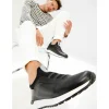 Hot Vinci Leather Shoes Vinci Leather The Sonoma Plain Leather Sneaker (D2122T) Black