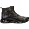 Discount Vinci Leather Shoes Vinci Leather The Stealth Wingtip Buckle Leather Mens Boot Black