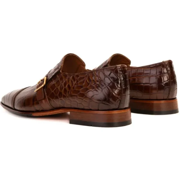vinci_leather_the_strat_s_2.webp Fashion Vinci Leather Shoes Vinci Leather The Strat Single Monk Strap Shoes Brown