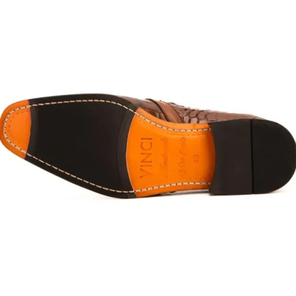 vinci_leather_the_strat_s_4.webp Fashion Vinci Leather Shoes Vinci Leather The Strat Single Monk Strap Shoes Brown