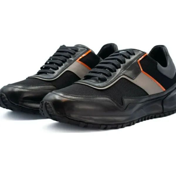 vinci_leather_the_tach_bl_1.webp Clearance Vinci Leather Shoes Vinci Leather The Tach Leather Sneaker (D-500T) Black