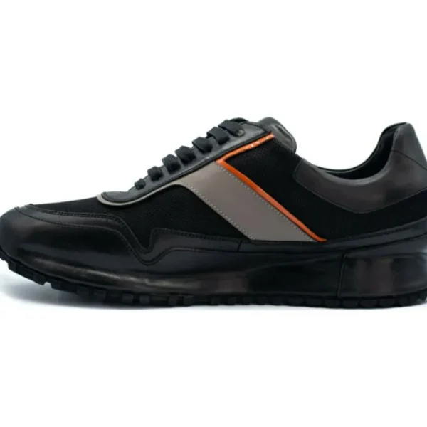 vinci_leather_the_tach_bl_3.webp Clearance Vinci Leather Shoes Vinci Leather The Tach Leather Sneaker (D-500T) Black