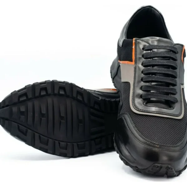 vinci_leather_the_tach_bl_4.webp Clearance Vinci Leather Shoes Vinci Leather The Tach Leather Sneaker (D-500T) Black
