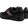 Clearance Vinci Leather Shoes Vinci Leather The Tach Leather Sneaker (D-500T) Black