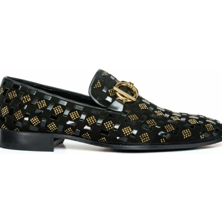 Sale Vinci Leather Shoes Vinci Leather The Vicino Shoe Bit Dress Loafer (11621-1) Black