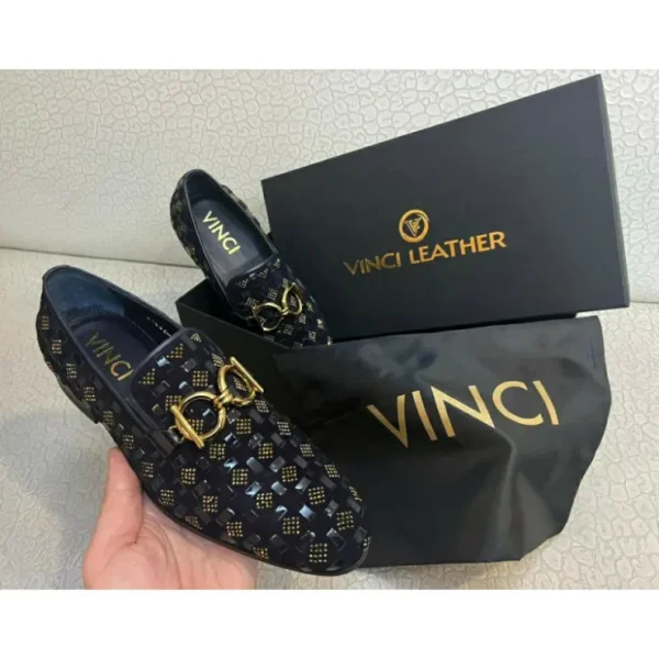 vinci_leather_the_vicino__4-2.webp Fashion Vinci Leather Shoes Vinci Leather The Vicino Shoe Bit Dress Loafer (11621-1) Navy