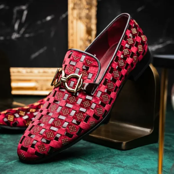 Cheap Vinci Leather Shoes Vinci Leather The Vicino Shoe Bit Dress Loafer Limited Edition (11621-1) Burgundy