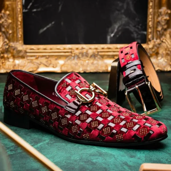 Cheap Vinci Leather Shoes Vinci Leather The Vicino Shoe Bit Dress Loafer Limited Edition (11621-1) Burgundy