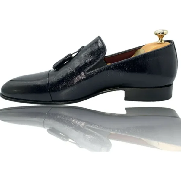 vinci_leather_the_washing_3.webp Clearance Vinci Leather Shoes Vinci Leather The Washington Dark Blue Leather Tassel Loafer (10661) DarkBlue