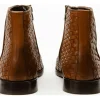 Store Vinci Leather Shoes Vinci Leather The Wellington Handwoven Leather Boot With A Zipper (12721 T-5) Brown