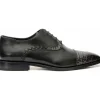 Shop Vinci Leather Shoes Vinci Leather The Yukon Single Brogue Cap Toe Oxford Shoe (16009) Black