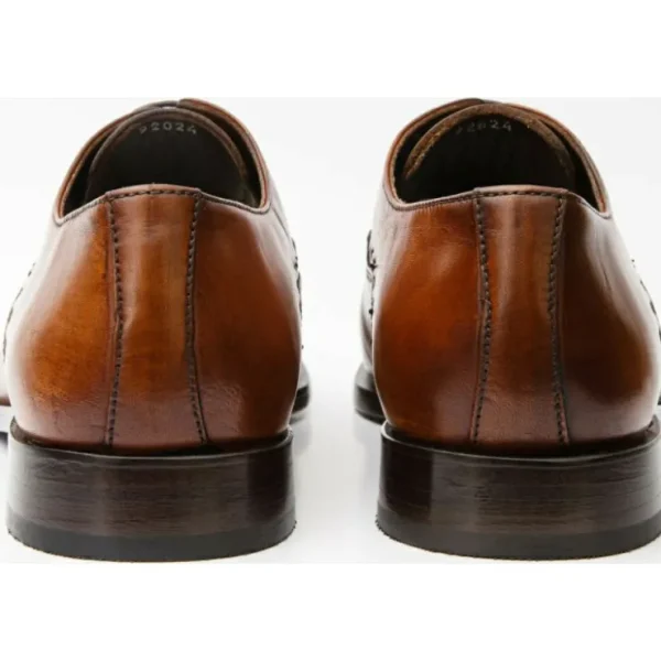vinci_leather_the_yukon_b_2-1.webp Store Vinci Leather Shoes Vinci Leather The Yukon Single Brogue Cap Toe Oxford Shoe (16009) Brown