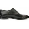 Shop Vinci Leather Shoes Vinci Leather The Yukon Single Brogue Cap Toe Oxford Shoe (16009) Black
