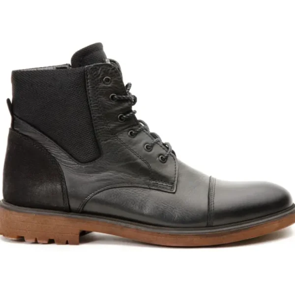 vinci_leather_the_zagreb__0.webp Best Vinci Leather Shoes Vinci Leather The Zagreb Leather Cap Toe Lace Up Boot With A Zipper (14020) Black