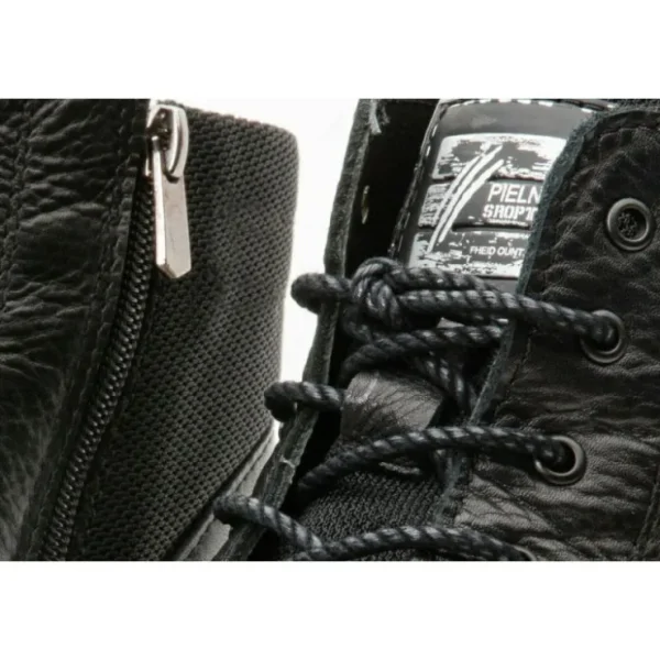 vinci_leather_the_zagreb__1.webp Best Vinci Leather Shoes Vinci Leather The Zagreb Leather Cap Toe Lace Up Boot With A Zipper (14020) Black