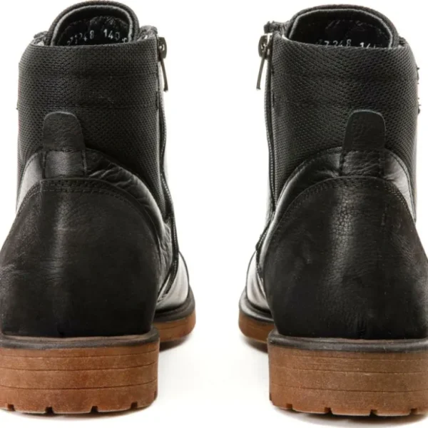 vinci_leather_the_zagreb__6.webp Best Vinci Leather Shoes Vinci Leather The Zagreb Leather Cap Toe Lace Up Boot With A Zipper (14020) Black