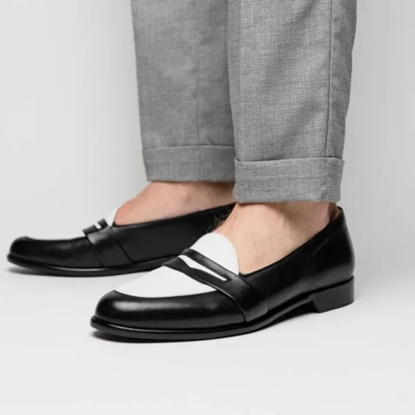 zelli_alba_calfskin_loafe_10.webp New Zelli Alba Calfskin Loafers Black / White (15-300-BKW)