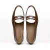 Sale Zelli Alba Calfskin Loafers Camel / Cream (15-300-CRM)