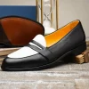New Zelli Alba Calfskin Loafers Black / White (15-300-BKW)