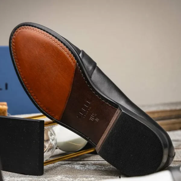zelli_alba_calfskin_loafe_8.webp New Zelli Alba Calfskin Loafers Black / White (15-300-BKW)
