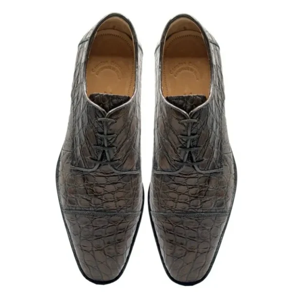 zelli_andrea_crocodile_ca_4-1.webp Flash Sale Zelli Andrea Crocodile Cap Toe Shoes (21-532-CGM) Cognac