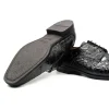 New Zelli Andrea Crocodile Cap Toe Shoes (21-532-BKM) Black
