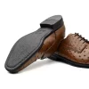 New Zelli Andrea Ostrich Cap Toe Shoes (23-538-BDY) Brandy