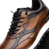 Shop Zelli Bravo Hand Finished Trainer Sneaker Cognac / Black (65-355-BRN)