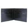 Hot Zelli Caiman Crocodile Bi-Fold Wallet Nicotine