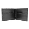 Cheap Zelli Caiman Crocodile Bi-Fold Wallet Black