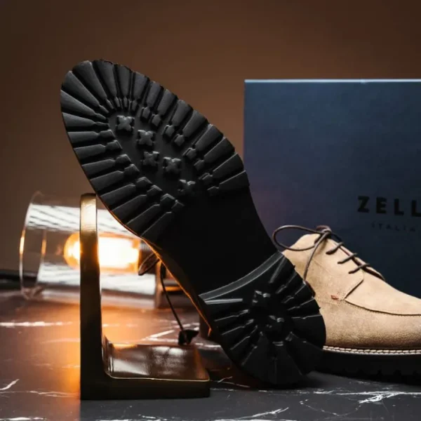 Sale Zelli Campo Suede Goatskin / Wax Lace-up Shoes (26-224-) Oak