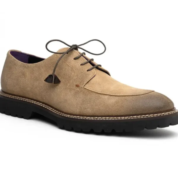 Sale Zelli Campo Suede Goatskin / Wax Lace-up Shoes (26-224-) Oak