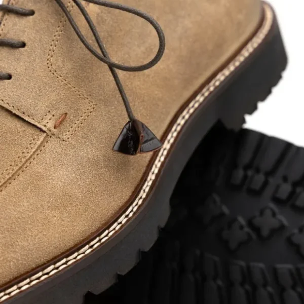 Sale Zelli Campo Suede Goatskin / Wax Lace-up Shoes (26-224-) Oak
