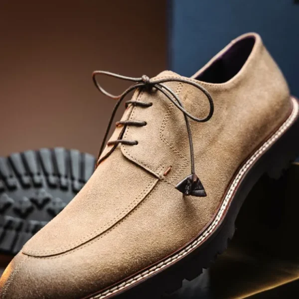 Sale Zelli Campo Suede Goatskin / Wax Lace-up Shoes (26-224-) Oak